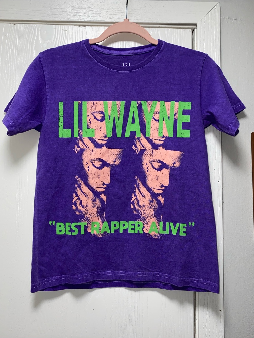 Lil Wayne Best Rapper Alive Youth Small Purple Graphic T-Shirt 2025